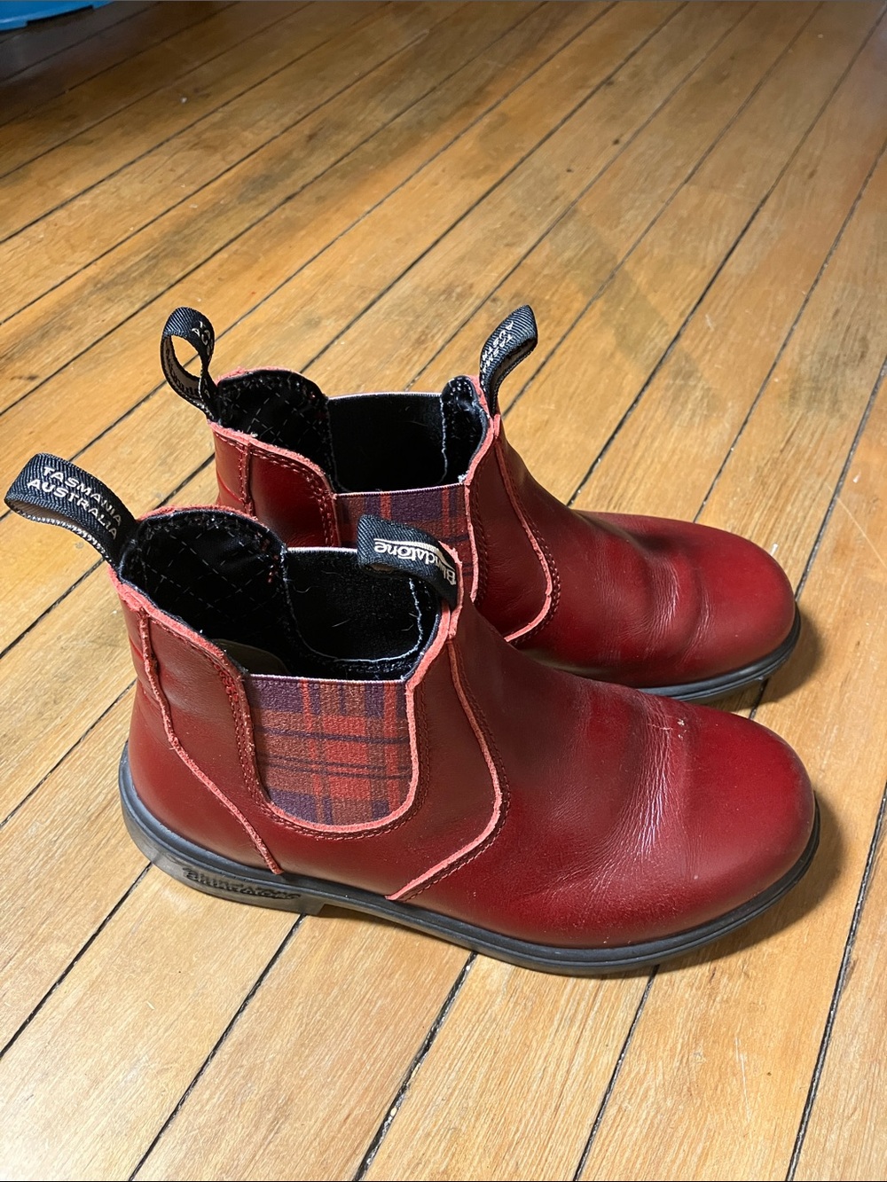 Blundstone Youth 2192 Chelsea Boots with Plaid Panels
